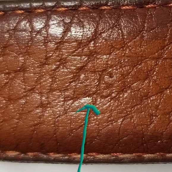 Ralph Lauren 1" Pebbled Leather  Belt with Brass Buckle & Signature Pony 36 - Picture 5 of 14